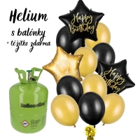 Helium set - Vhodn kombinace balnk a helia Narozeniny Black Gold