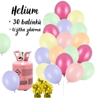 Helium set - pastelov buket balonky mix 23 cm 30 ks