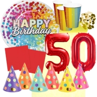 Party sada narozeninov 50 let - barevn
